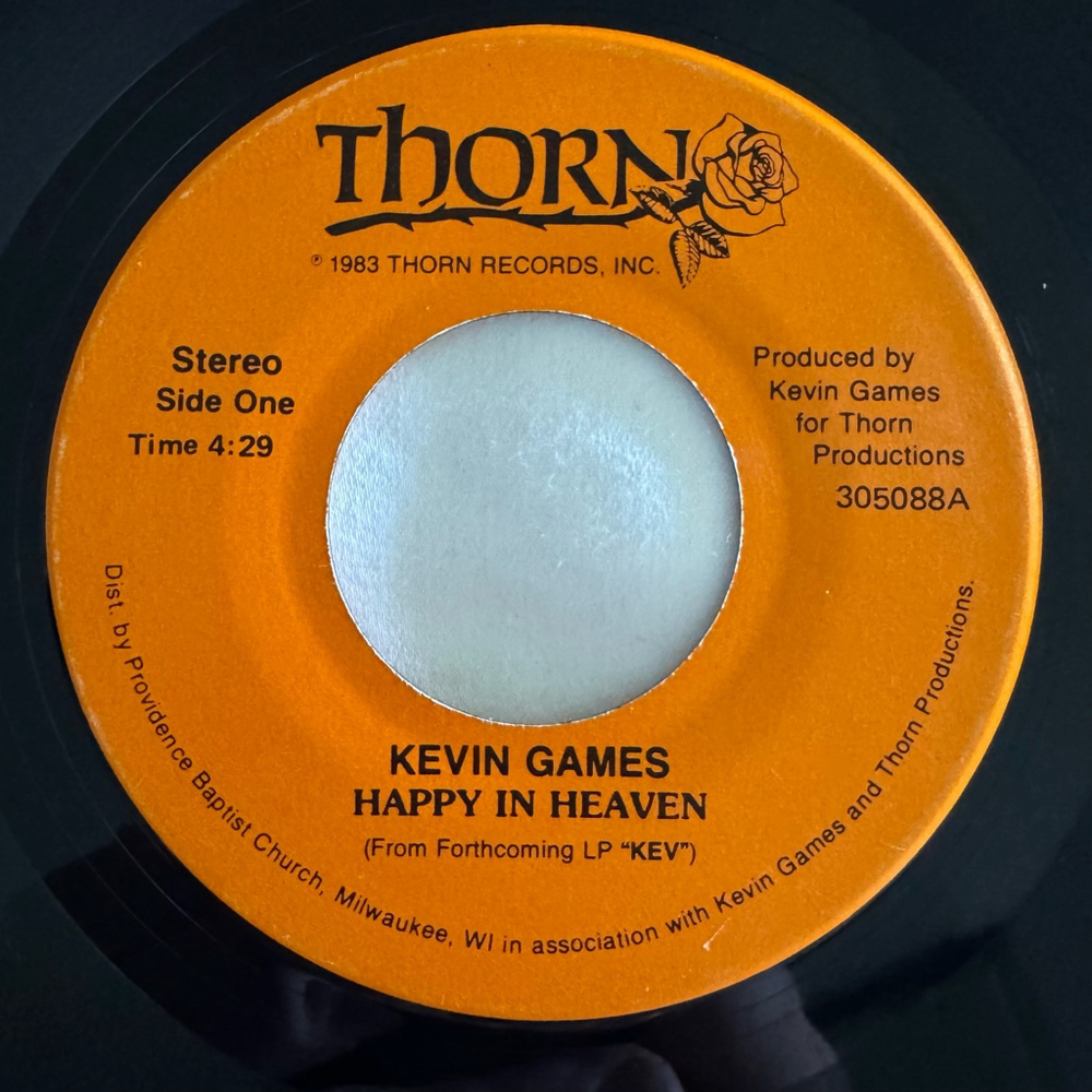Kevin Games – Happy in Heaven (1983 Thorn Records) Rare Milwaukee Gospel Soul 45 - Picture 5 of 7